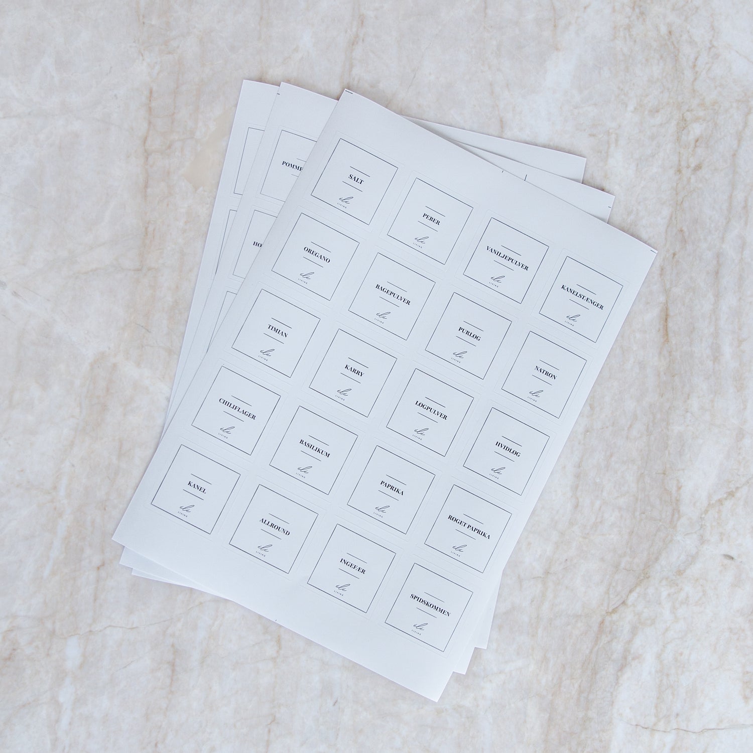 Krydderi etiketter - Sådan får du styr på dine krydderier