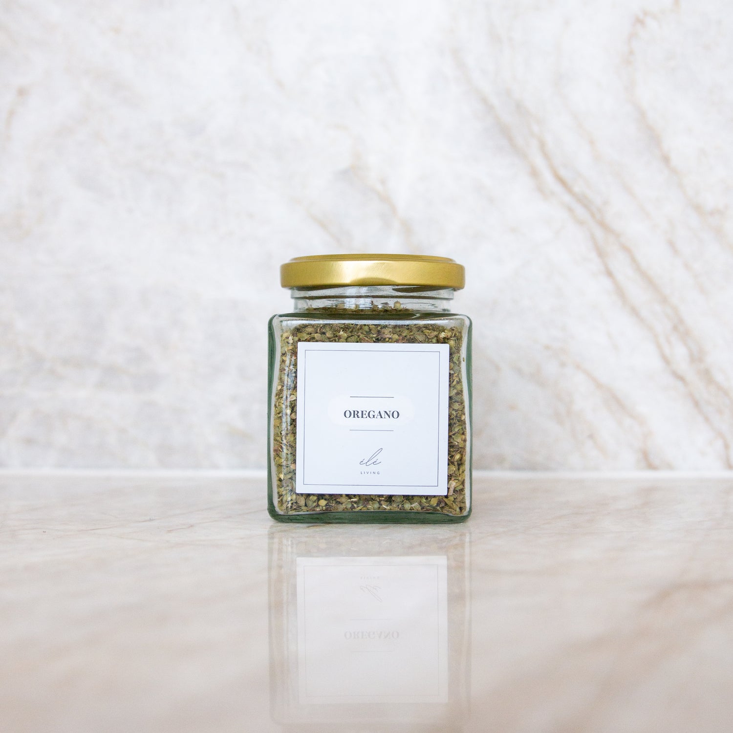 Krydderiglas med messinglåg - Organisér dine krydderier