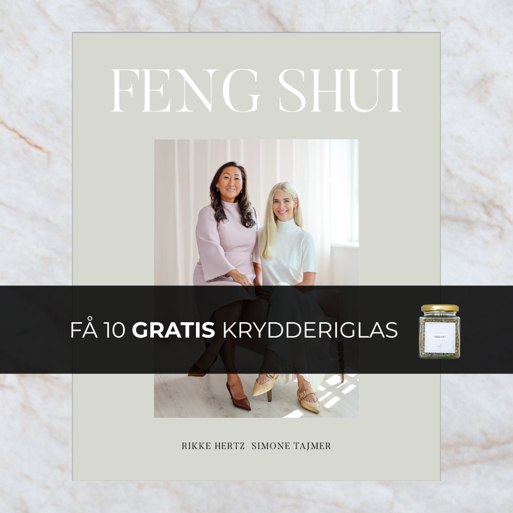 Feng Shui Gavesæt (messing låg) – Bog + 10 krydderiglas