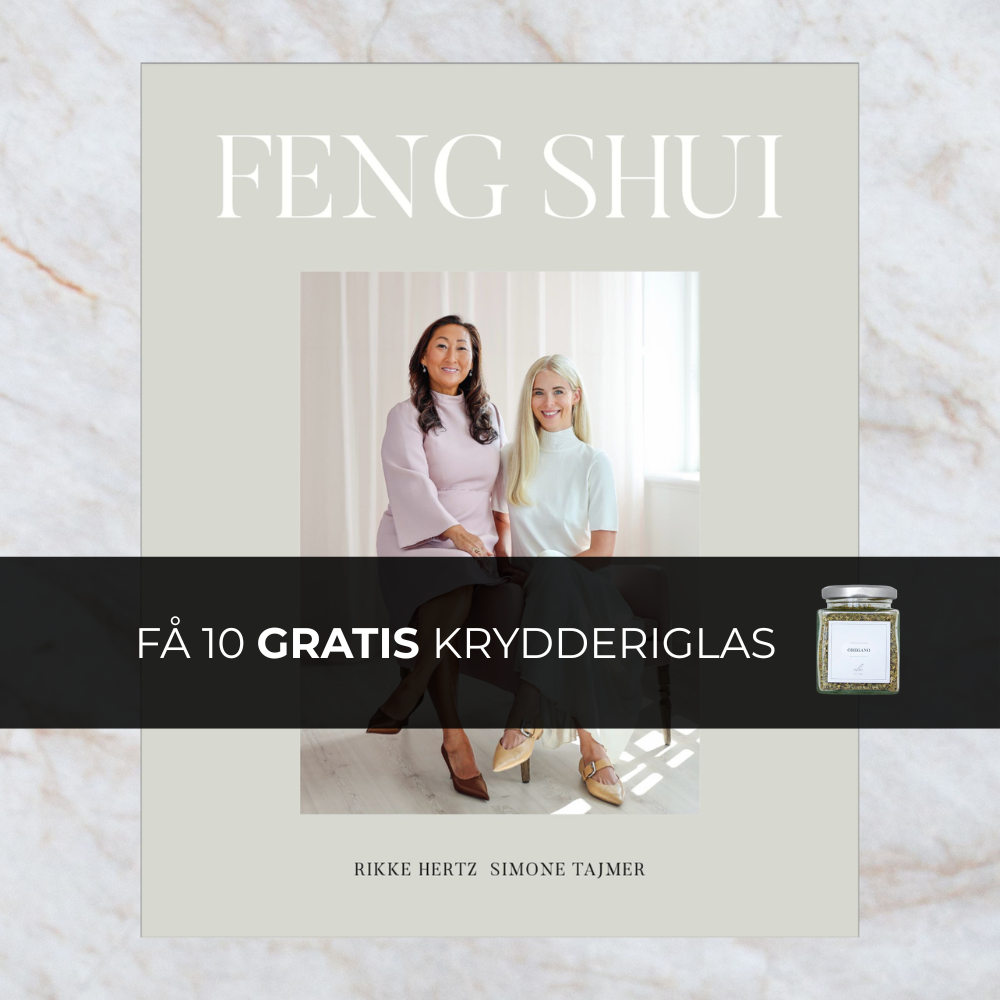 Feng Shui Gavesæt (sølv låg) – Bog + 10 krydderiglas
