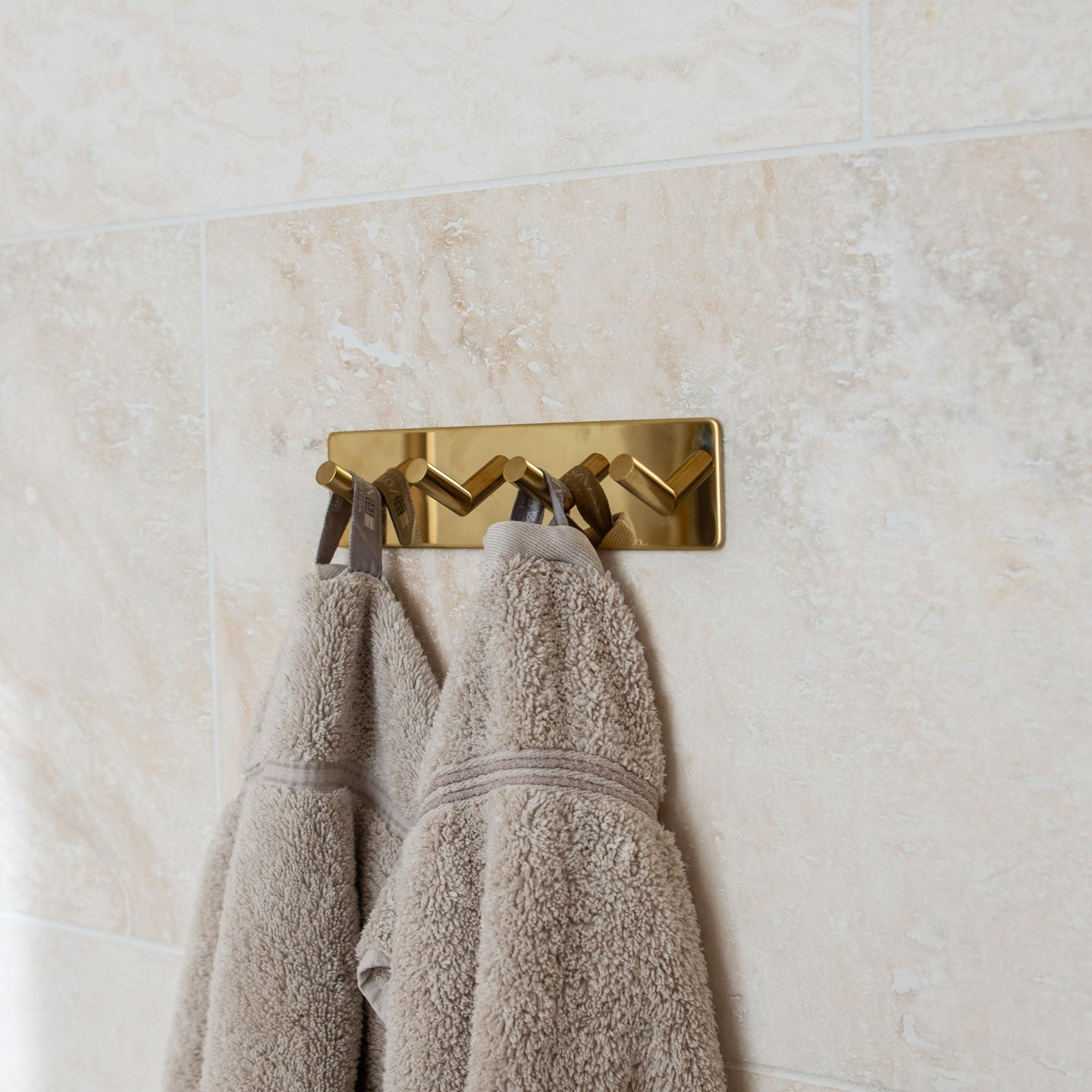 Towel hook 4 hooks - Brass