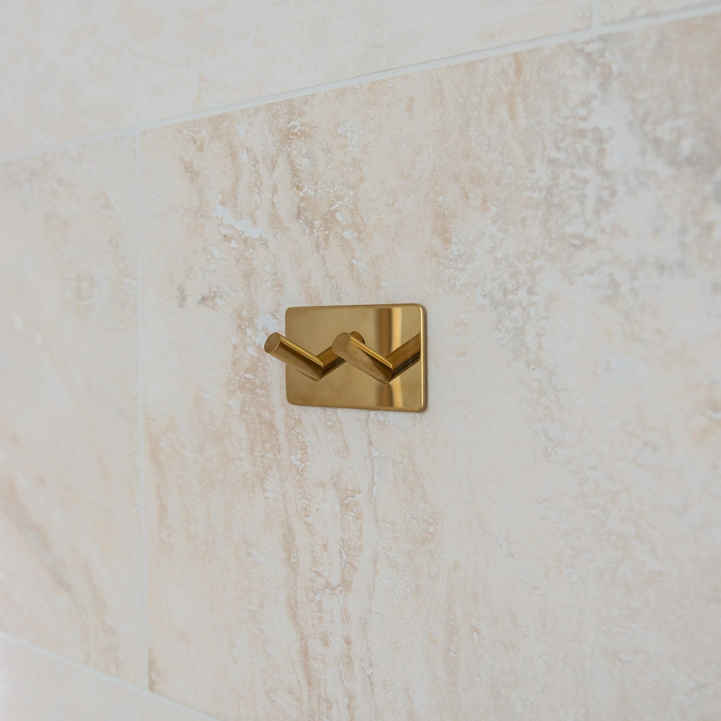 Towel hook 2 hooks - Brass