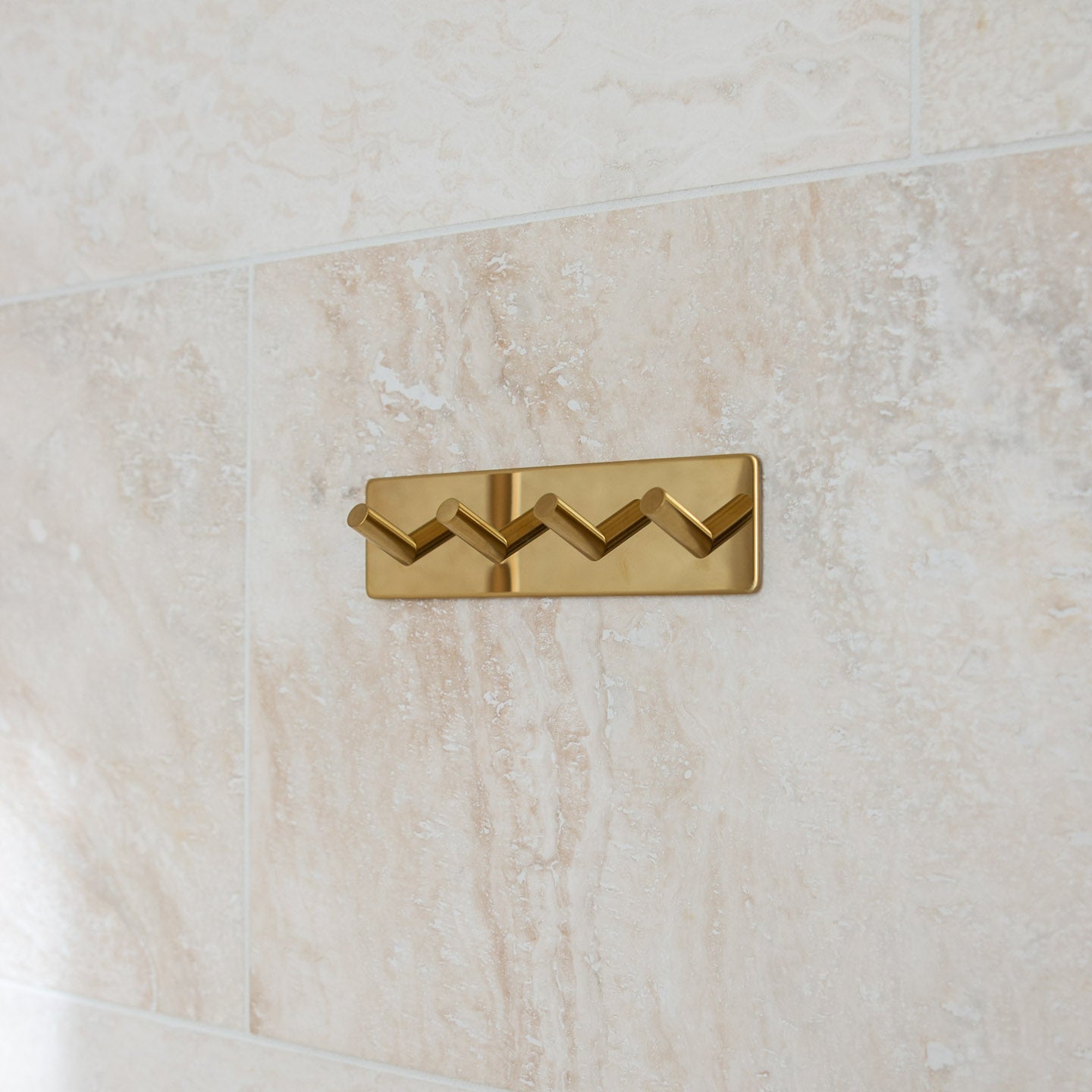 Towel hook 4 hooks - Brass