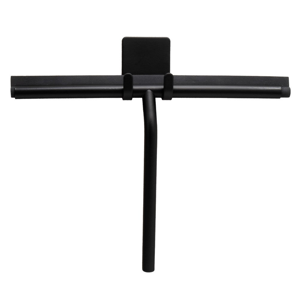 Shower scraper with holder - Matte Black
