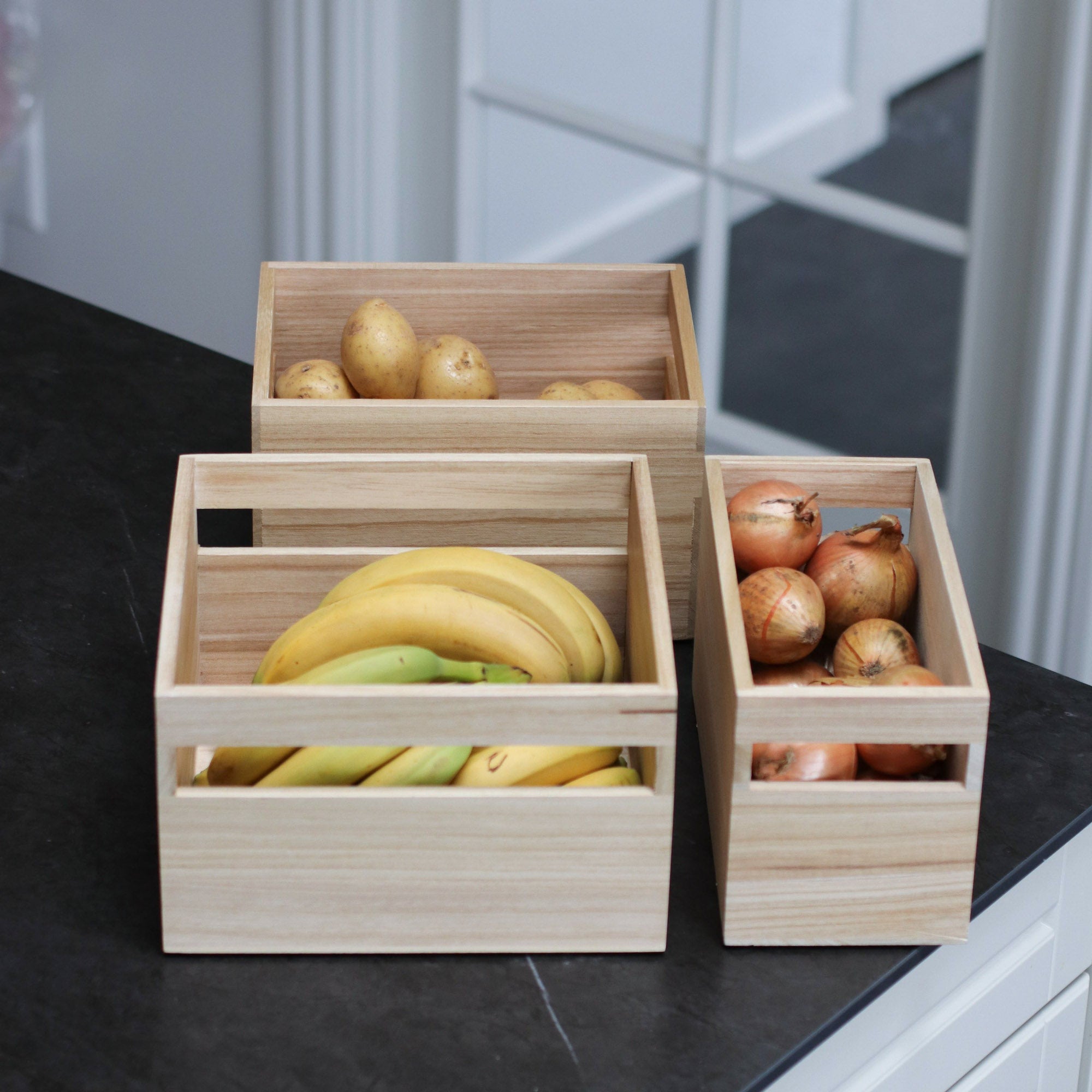 Wooden box square high