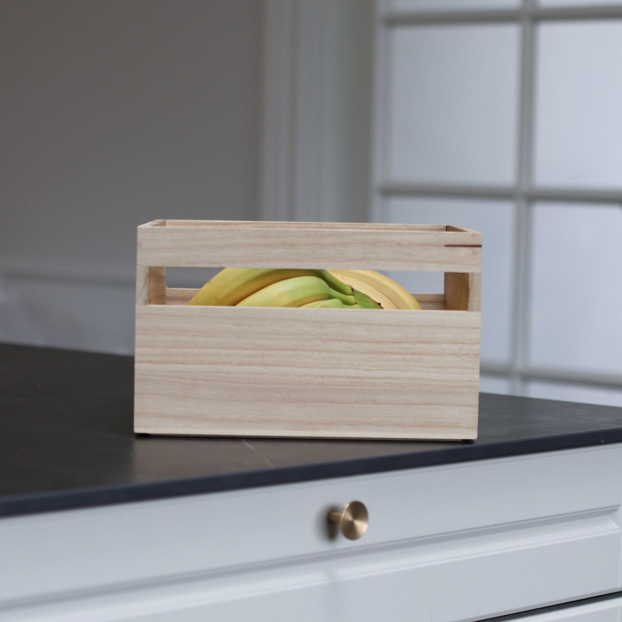 Wooden box square high