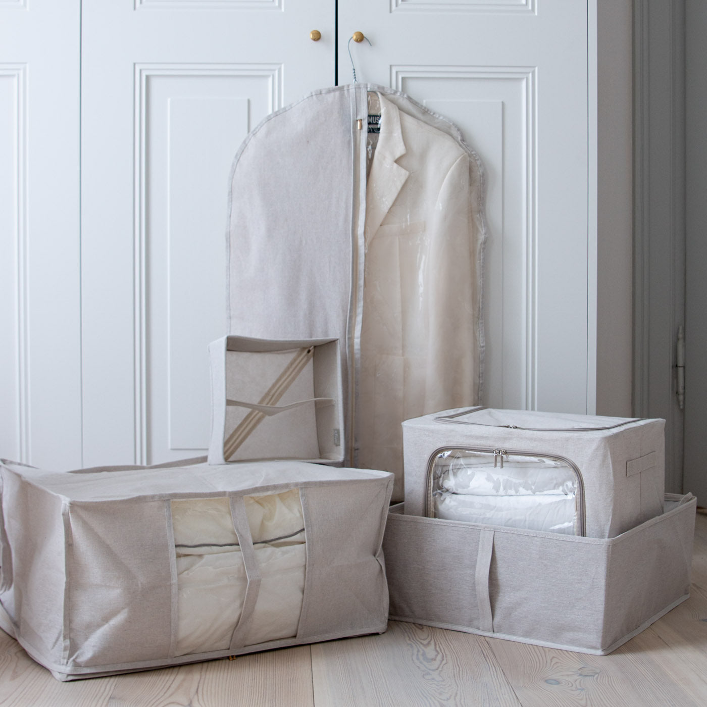 Anzugtasche - beige