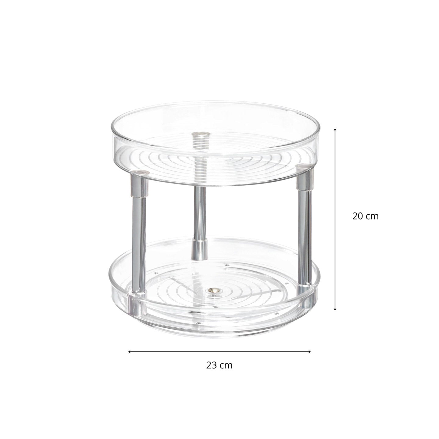 Plastic turntable, two levels
