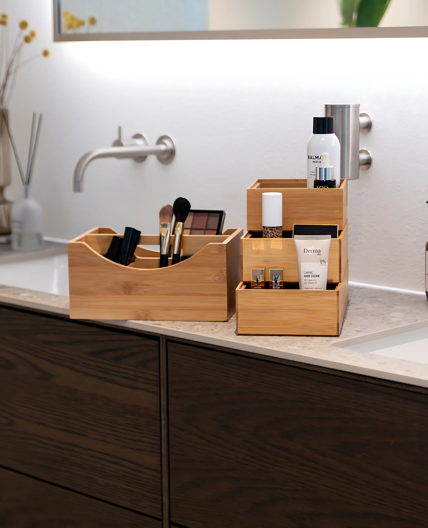 Brusehylde rustfrit stål – Få orden i badet uden boring