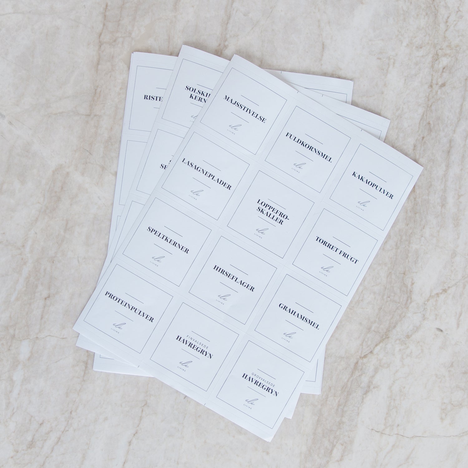 Etiketter til krydderiskuffe - Få styr på glas og krydderier