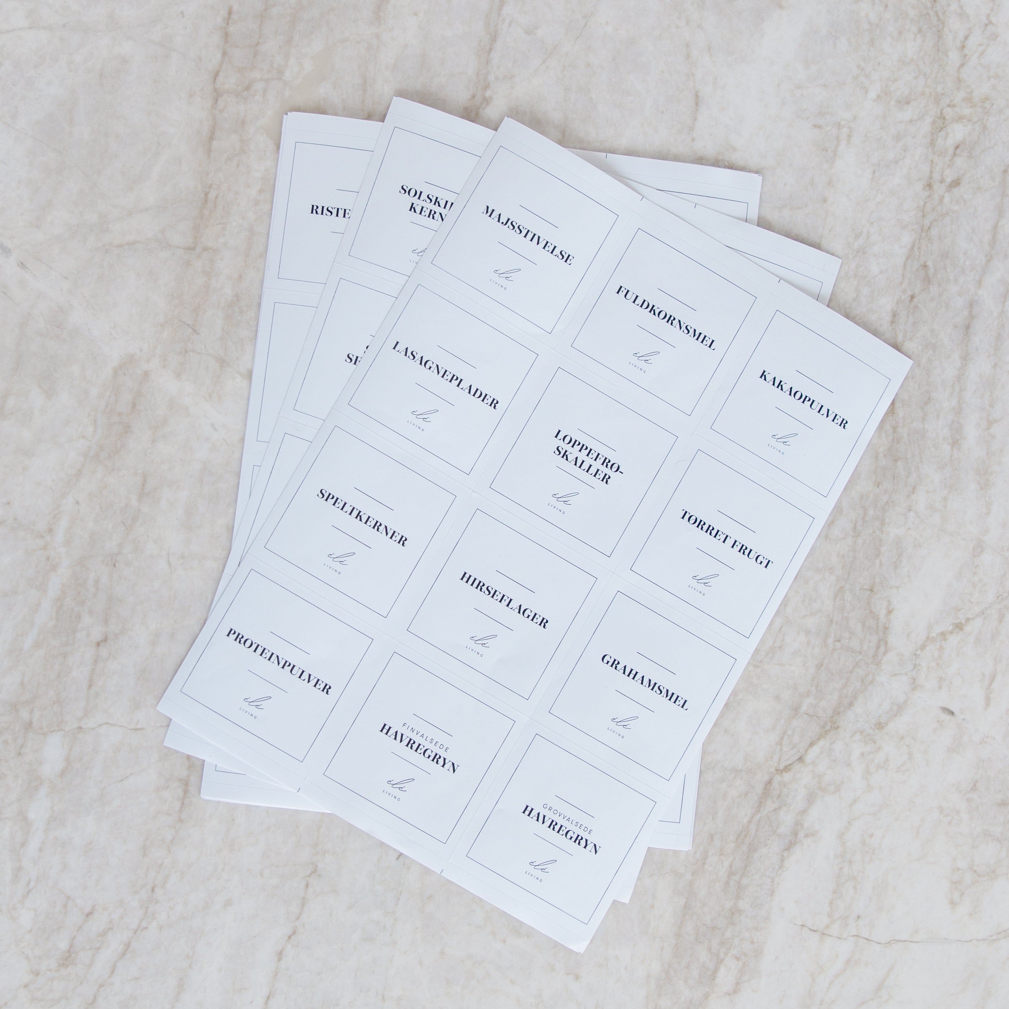 Etiketter til krydderiskuffe - Få styr på glas og krydderier