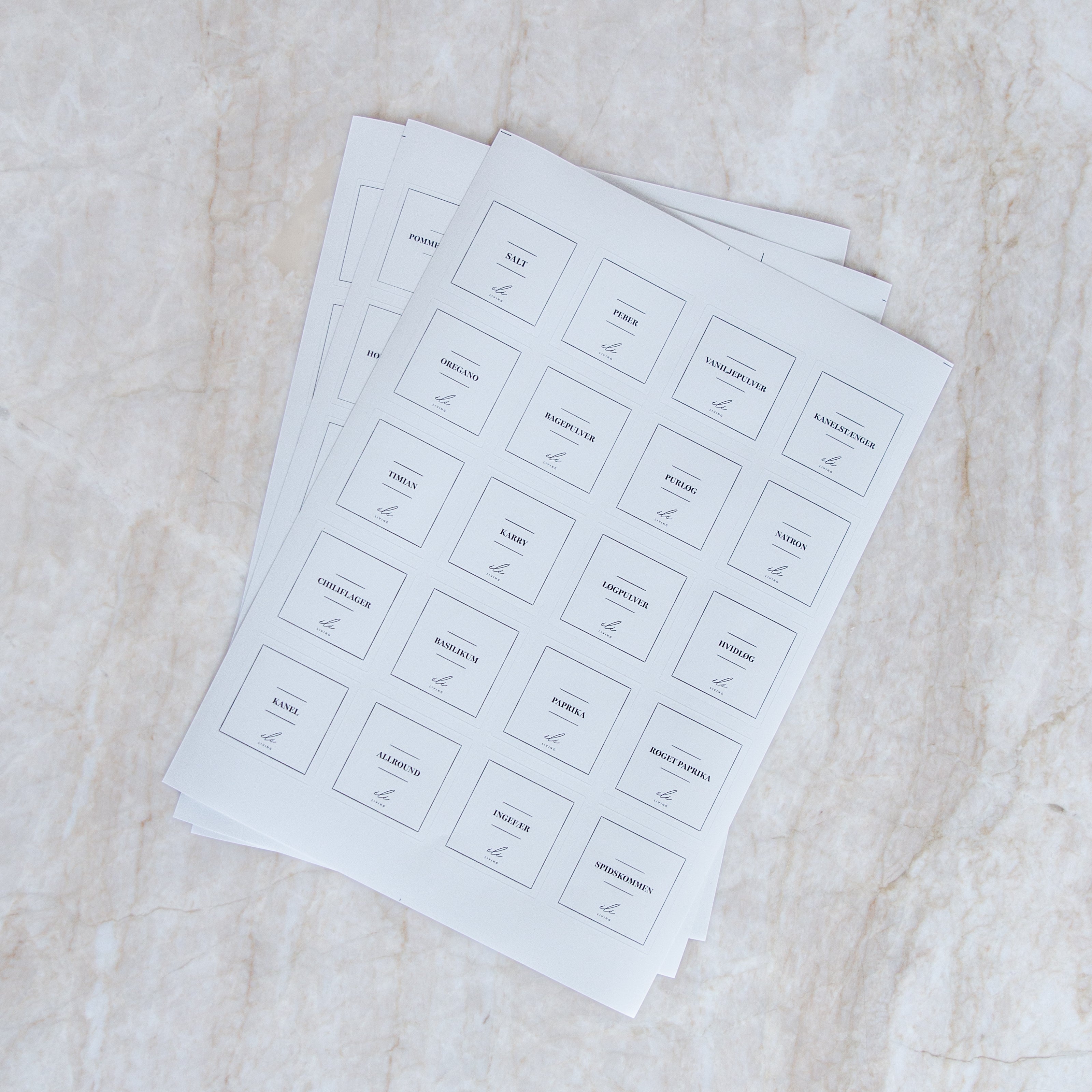 Krydderi etiketter - Sådan får du styr på dine krydderier