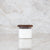 Storage jar with acacia wooden lid square 500 ml