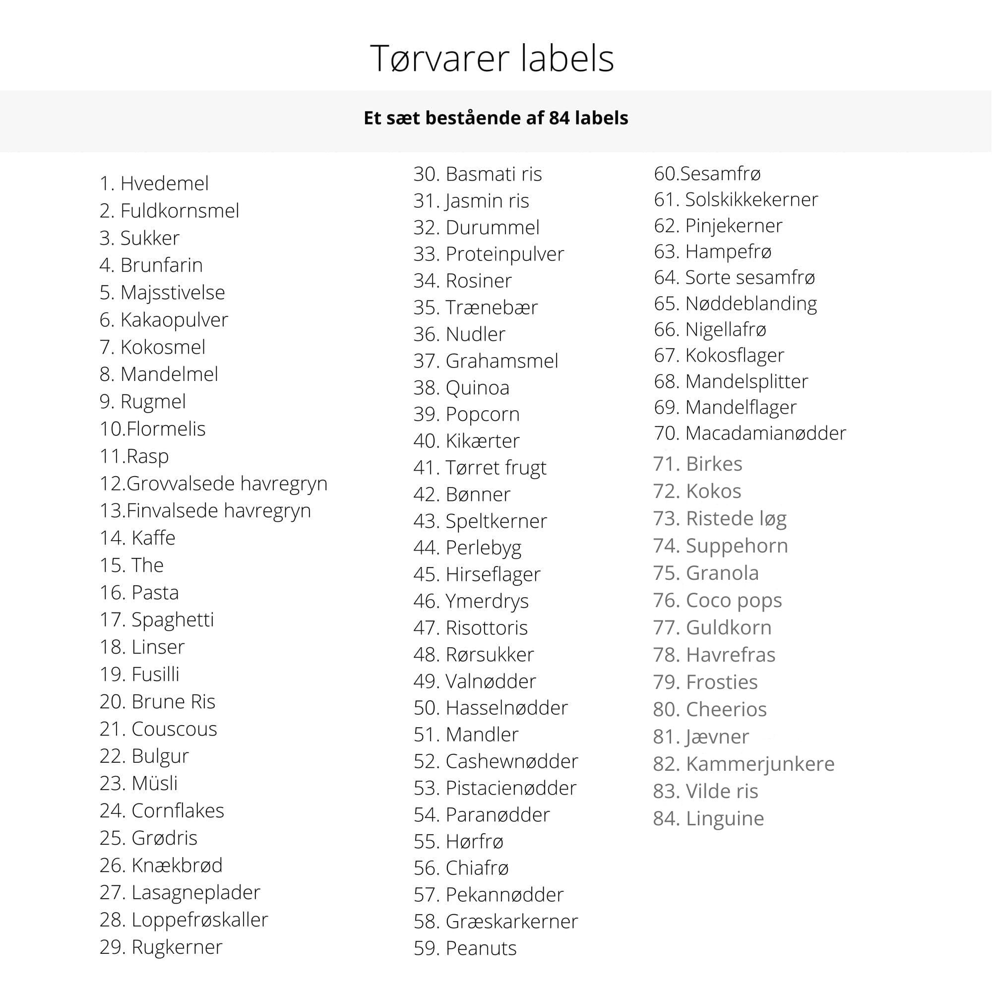 Etiketten für Trockenwarendesign 1