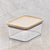 Storage bucket with wooden lid 0.84 L