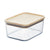 Storage bucket with wooden lid 0.84 L