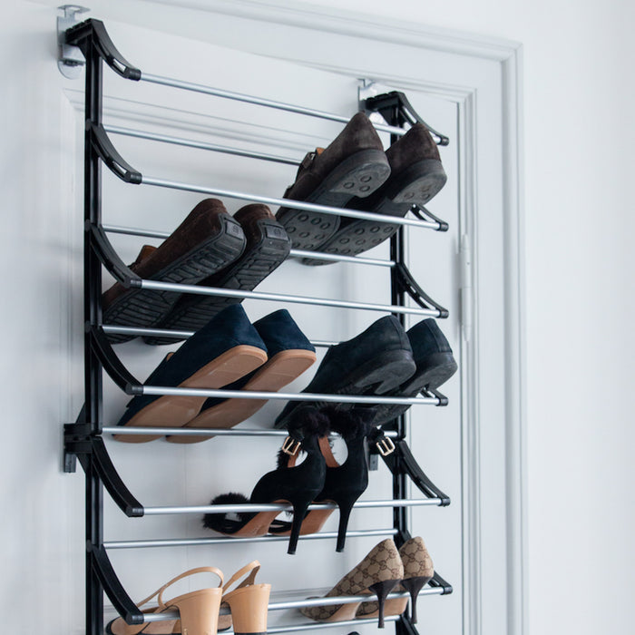 Hanging shoe storage – 12 shelves for 36 pairs of shoes, mounted ...
