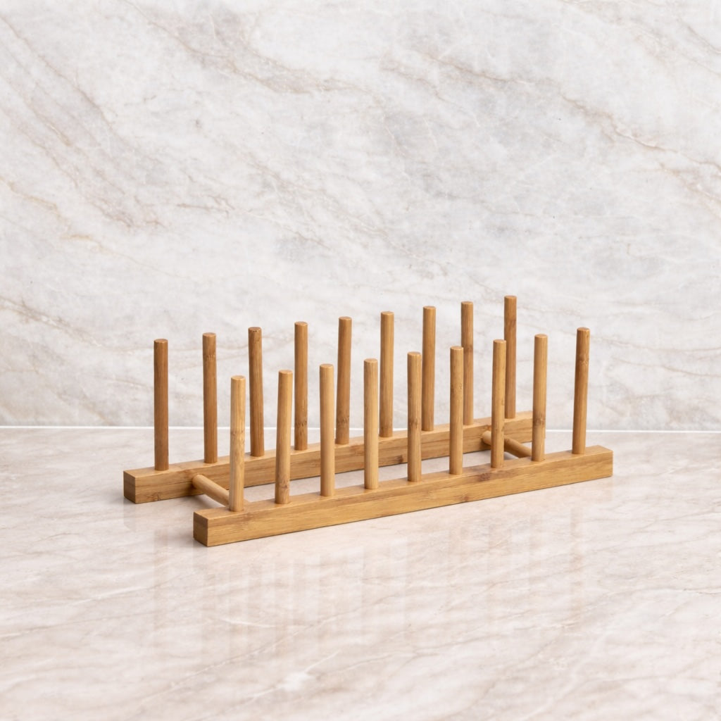 Bamboo plate holder